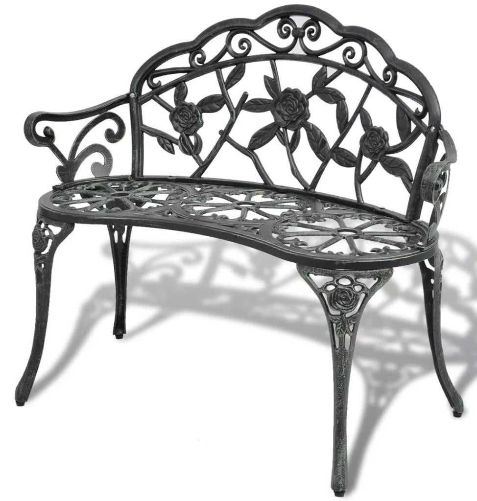 Banc industriel de style romantique en fer