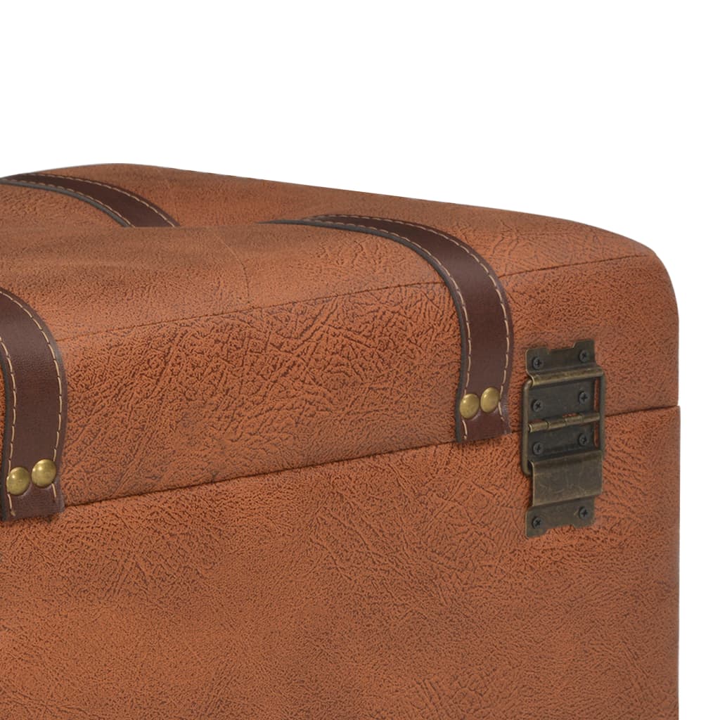 Banc scandinave original avec coffre de rangement style valise