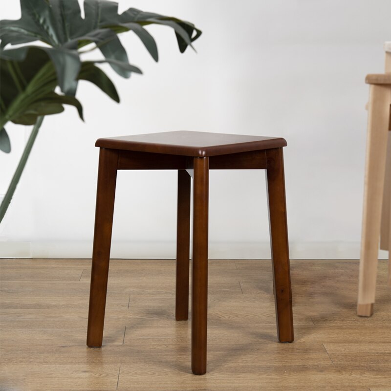 Tabouret scandinave en bois minimaliste encastrable
