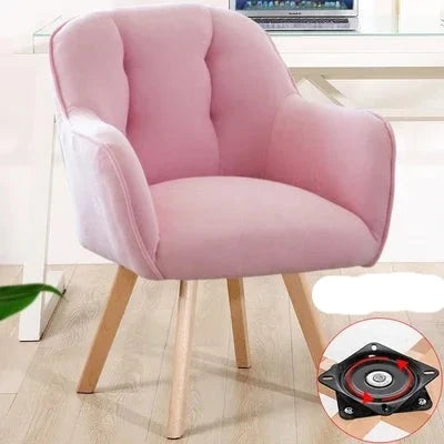 Chaise de bureau design et confortable piètement bois et assise tissu