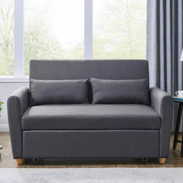 Canapé convertible deux places de style scandinave en tissu