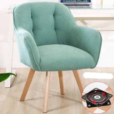 Chaise de bureau design et confortable piètement bois et assise tissu