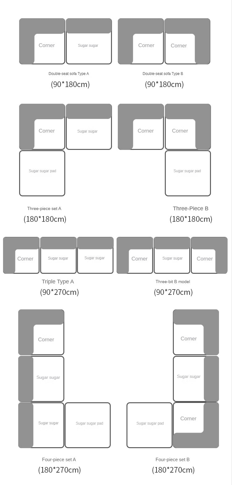 Canapé modulable moderne avec surpiqure