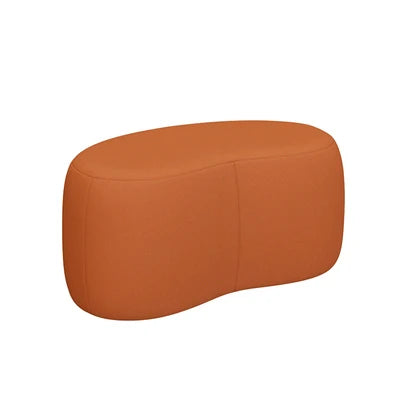 Banc scandinave design incurvé sans dossier rouille