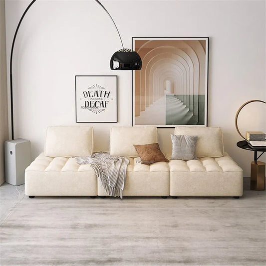 Canapé modulable avec dossier coussin