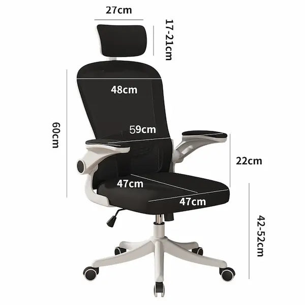 Chaise de bureau moderne ergonomique ajustable multi-segment