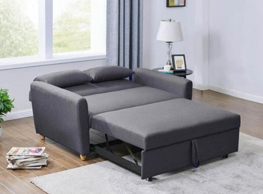 Canapé convertible deux places de style scandinave en tissu