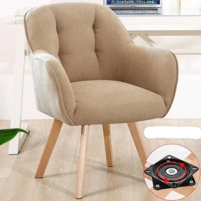 Chaise de bureau design et confortable piètement bois et assise tissu