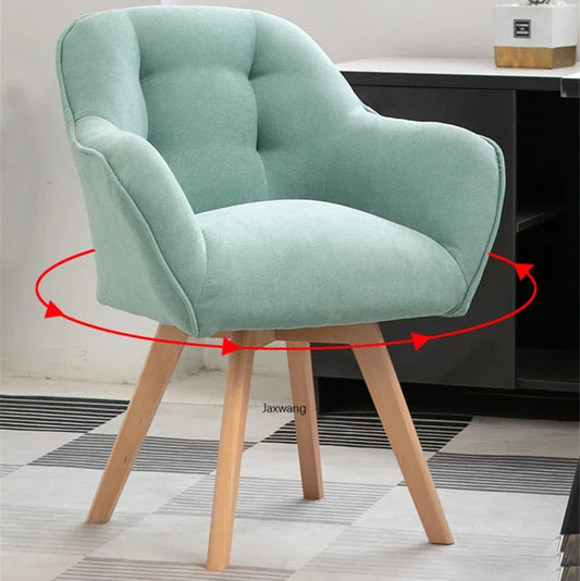 Chaise de bureau design et confortable piètement bois et assise tissu