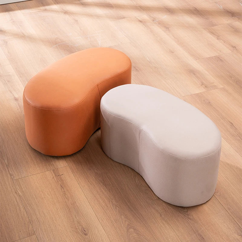 Banc scandinave design incurvé sans dossier