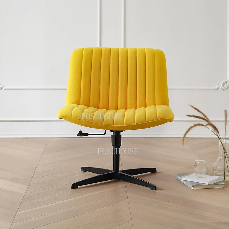 Chaise de bureau rotative assise fauteuil avec revêtement tissu laine texturée