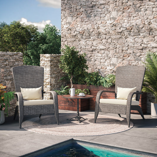 Fauteuil relax d'extérieur pour jardin ou terrasse en rotin