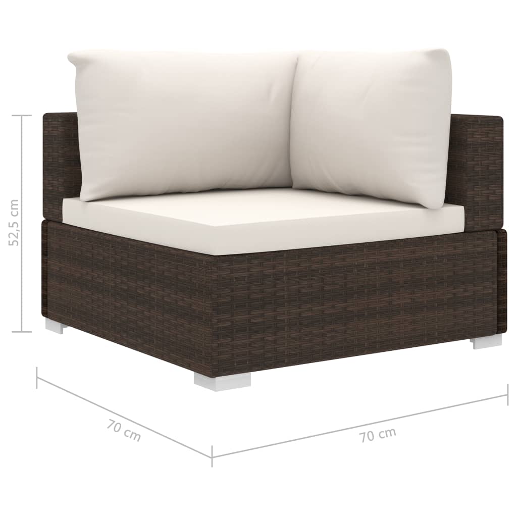 Salon de jardin avec canapé d'angle modulable et table basse