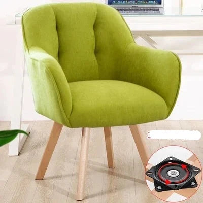 Chaise de bureau design et confortable piètement bois et assise tissu