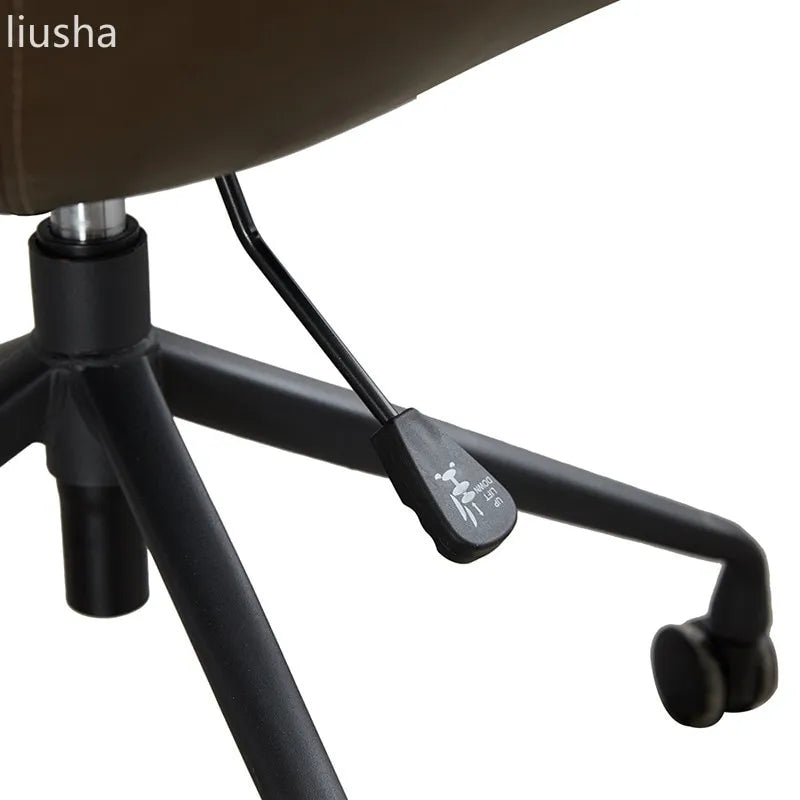 Chaise de bureau scandinave assise englobante circulaire réglable et rotative