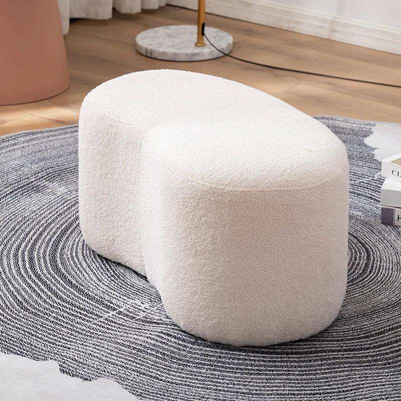 Banc scandinave design incurvé sans dossier