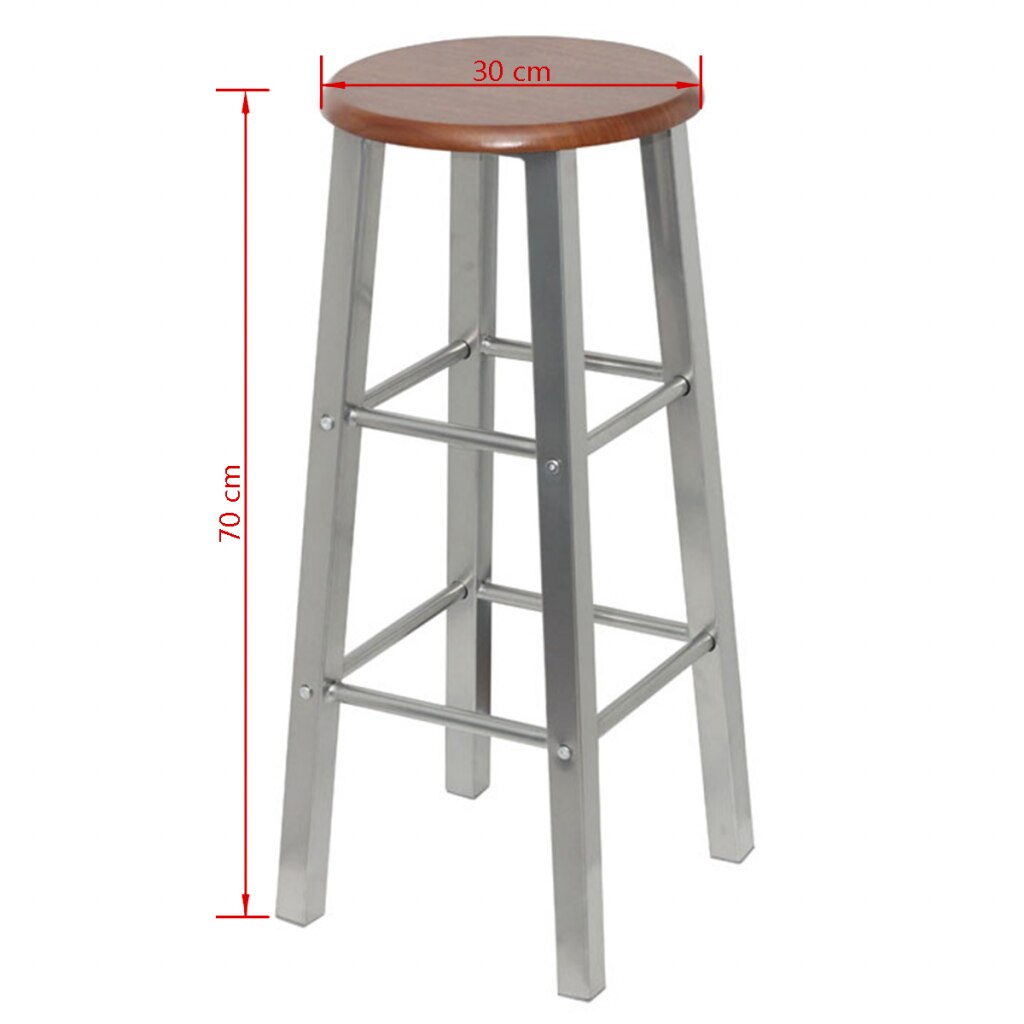 Tabouret de bar bois metal 70cm