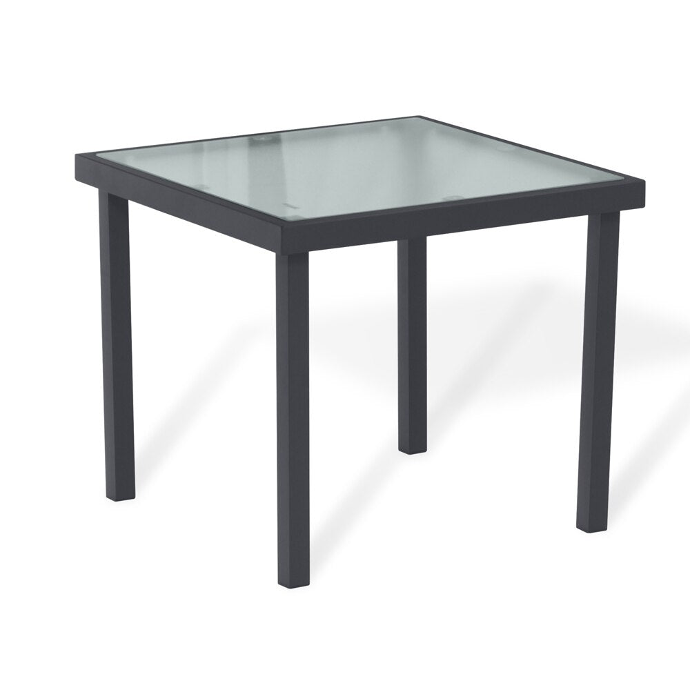 Chaise moderne en rotin pour terrasse (lot de 2 avec table)
