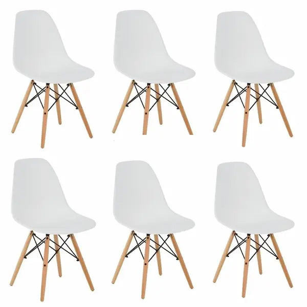 chaise scandinave blanche lot de 6