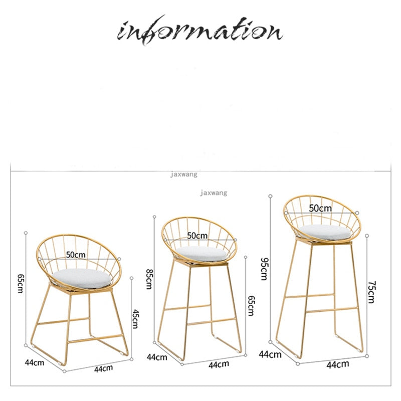 Chaise de bar industrielle design blanche