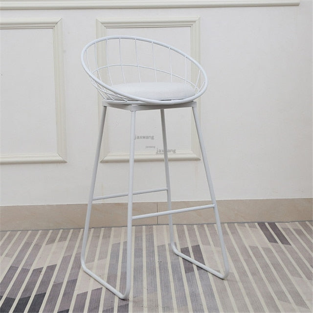 Chaise de bar industrielle design blanche