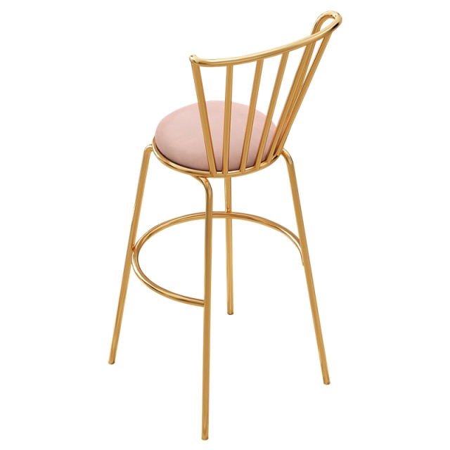 Chaise de bar industrielle design avec dossier haut enveloppant