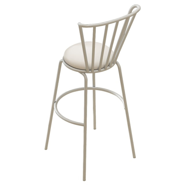 Chaise de bar industrielle design avec dossier haut enveloppant