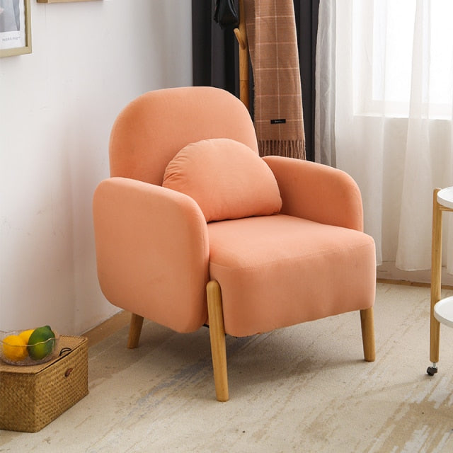 Fauteuil scandinave moderne confort rose