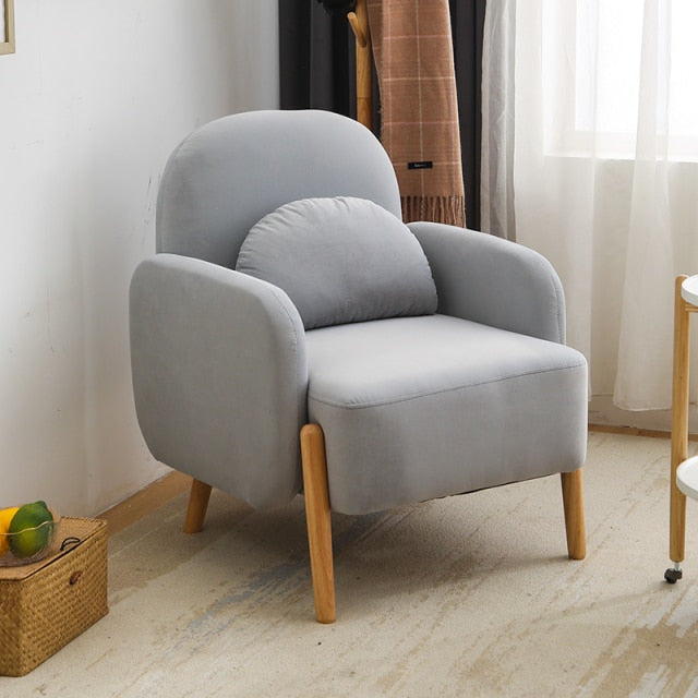 Fauteuil scandinave moderne confort gris