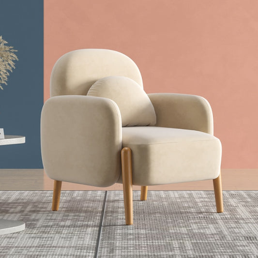 Fauteuil scandinave moderne confort crème