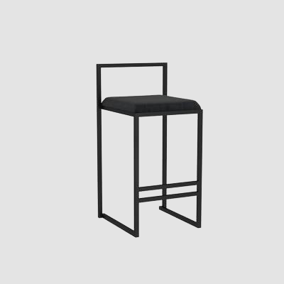 Chaise de bar moderne en métal noir