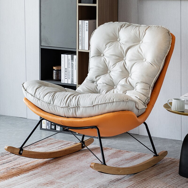 Fauteuil relax à bascule avec renfort matelassé