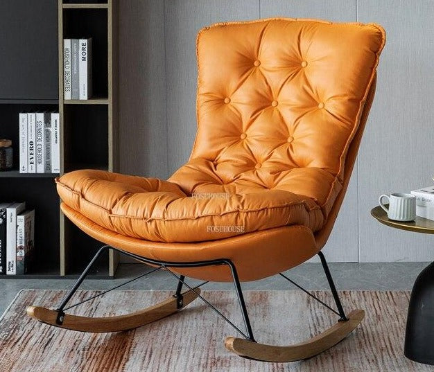 Fauteuil relax à bascule avec renfort matelassé