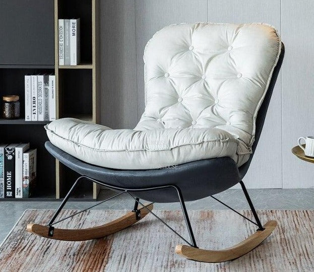 Fauteuil relax à bascule avec renfort matelassé