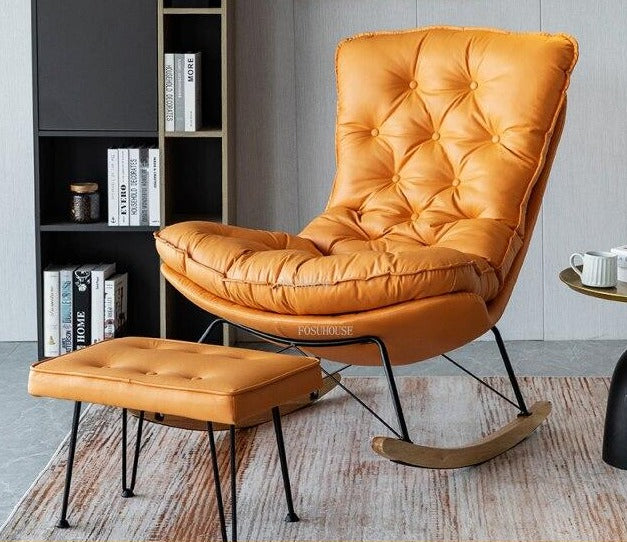 Fauteuil relax à bascule avec renfort matelassé