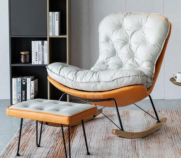 Fauteuil relax à bascule avec renfort matelassé