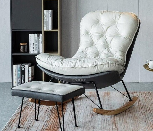 Fauteuil relax à bascule avec renfort matelassé