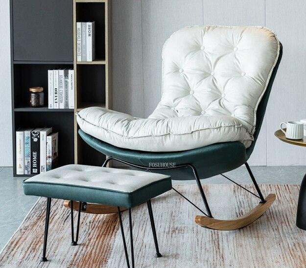 Fauteuil relax à bascule avec renfort matelassé