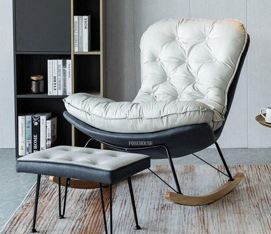 Fauteuil relax à bascule avec renfort matelassé