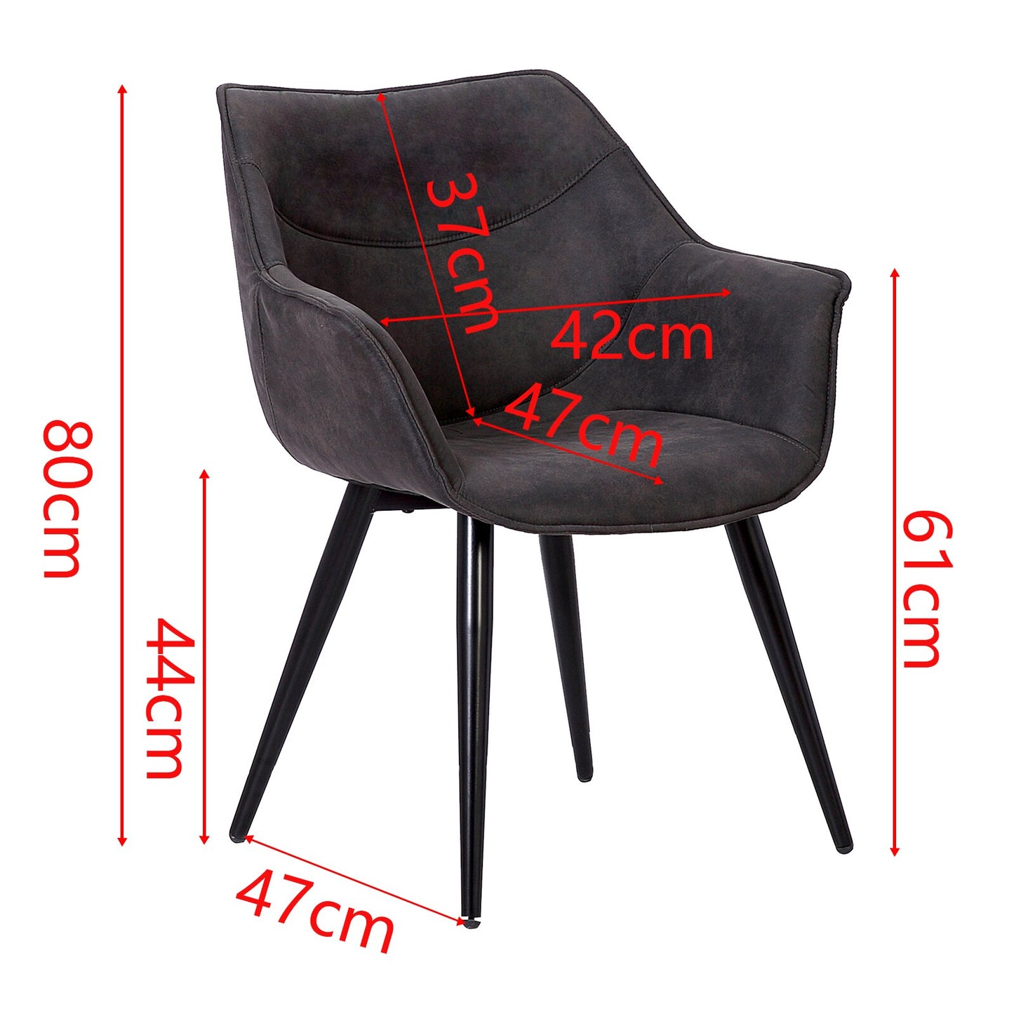 Fauteuil design velours et métal noir Concepto
