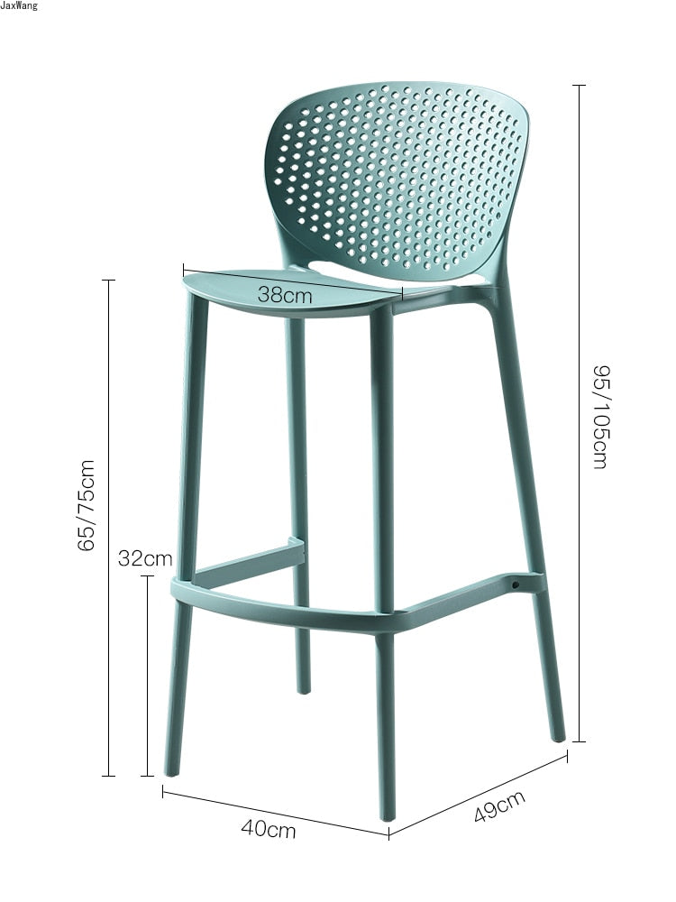 Chaise de bar moderne avec dossier nid d'abeille
