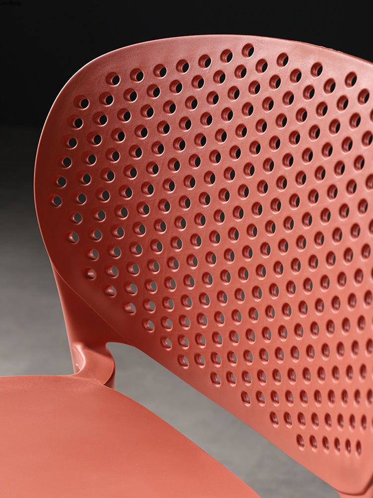 Chaise de bar moderne avec dossier nid d'abeille