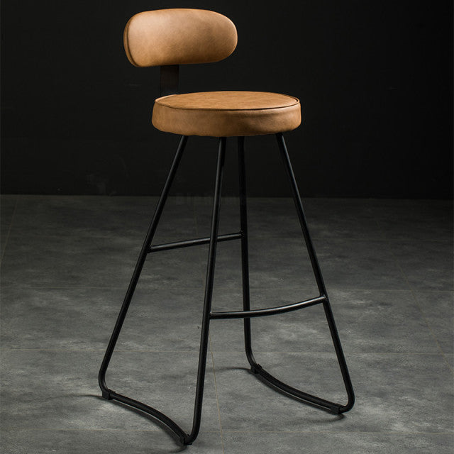 Chaise de bar moderne assise confort en métal et polyuréthane