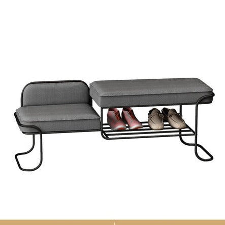 Banc design à doube niveau avec rangement pour chaussures