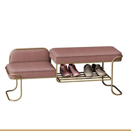 Banc design à doube niveau avec rangement pour chaussures