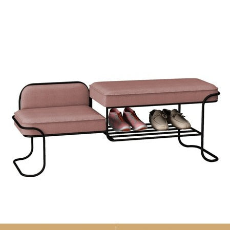 Banc design à doube niveau avec rangement pour chaussures