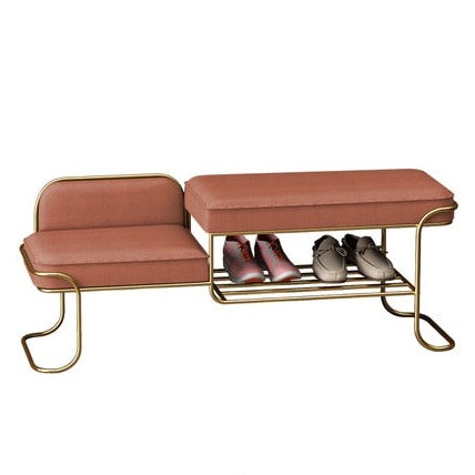 Banc design à doube niveau avec rangement pour chaussures