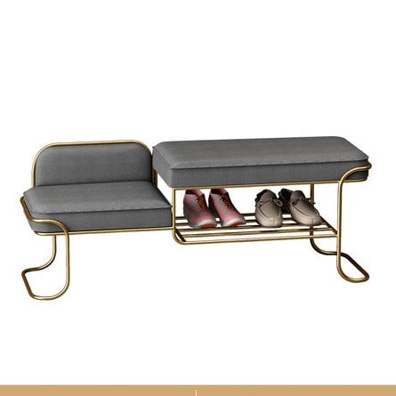 Banc design à doube niveau avec rangement pour chaussures