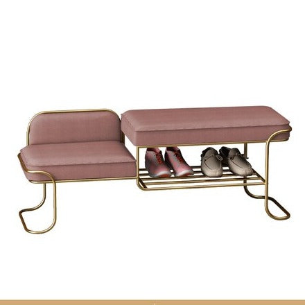 Banc design à doube niveau avec rangement pour chaussures