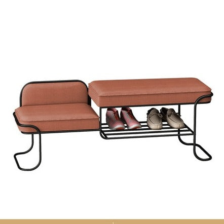 Banc design à doube niveau avec rangement pour chaussures